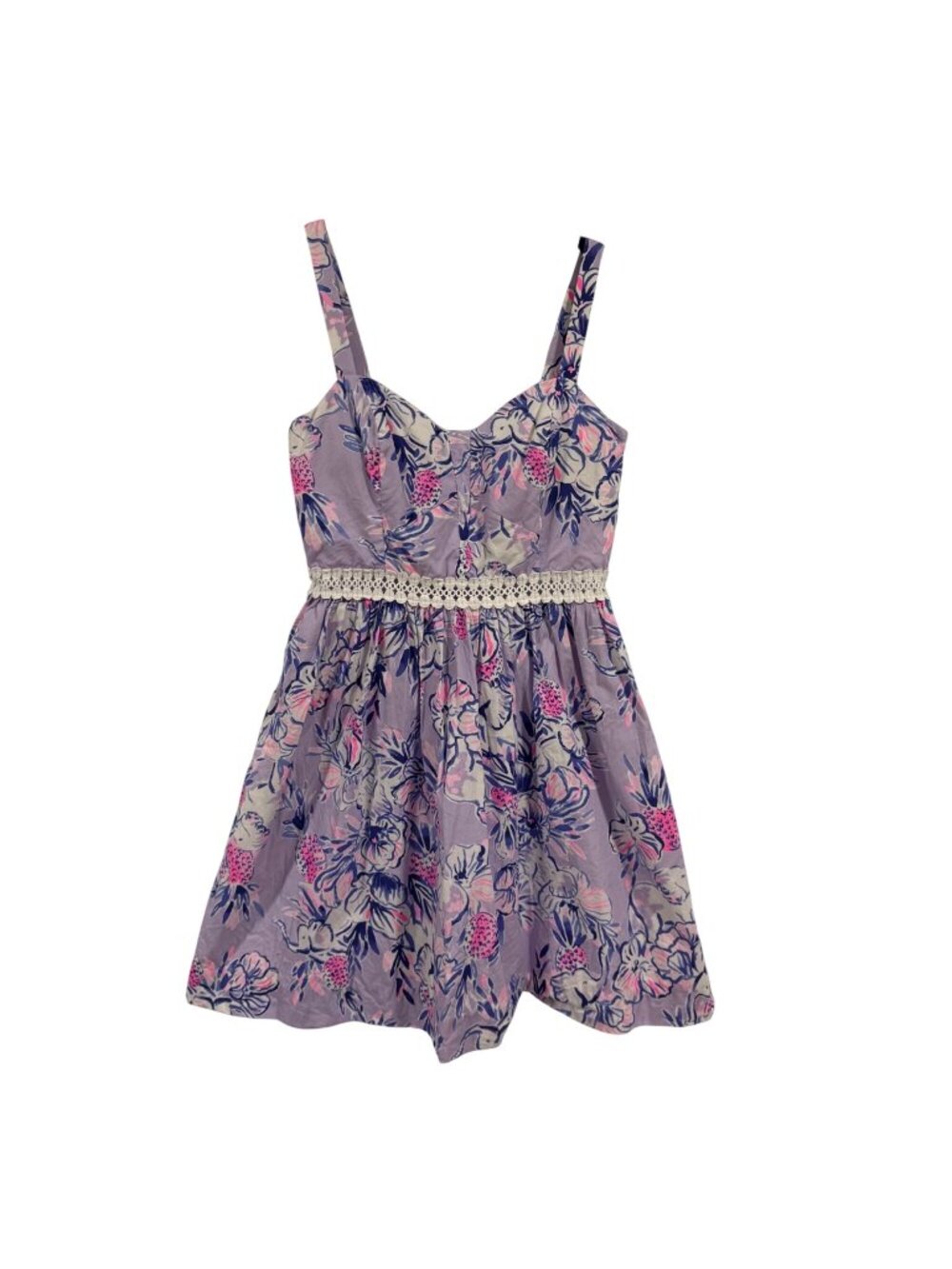 Lilly Pulitzer Devyn‎ Purple Trunks in the Air Elephant Floral Dress Size 0